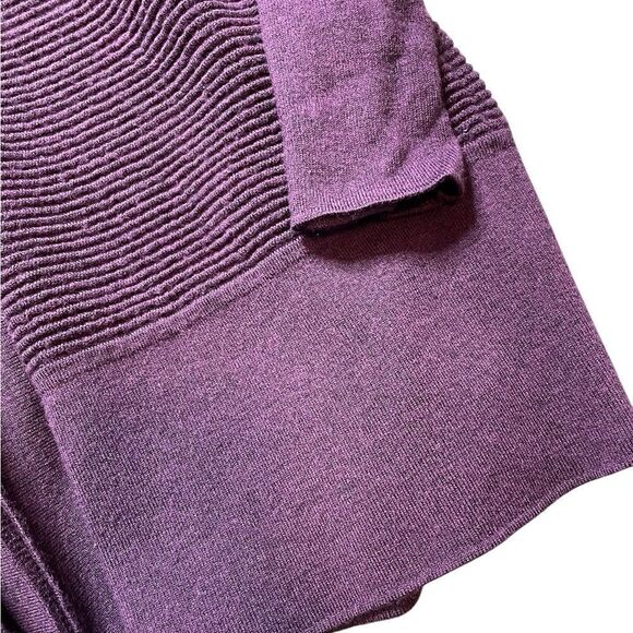 LULULEMON Merino Wool Cardigan Sweater Sit In Lotus Wrap II Plum Size 8 - Picture 7 of 9